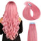 YILITE Tape Extensions Echthaar, Hot Pink 45cm 10 Stück/Packung 25g Tape in Extensions Echthaar Invisible Seidig Gerade Skin Weft Tape Ins Natürlich Erweiterungen (45cm #Hot Pink)