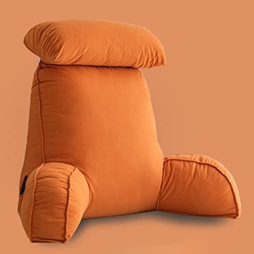 CLEMMO Lesekissen,Lumbales Kissen,Lendenkissen mit Armlehnen,waschbarer Kissenbezug,erfekt zum Lesen und Fernsehen auf dem Bett,Boden oder Sofa