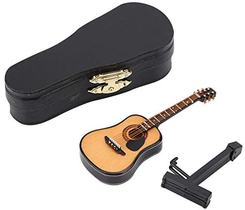 Axman Miniatur-Gitarren, Mini-Ornamente Zum Basteln für Zuhause, Gitarre, Kuchendekoration, Dekoration (10 cm), Miniatur-Gitarrenmodell aus Holz (10 cm)