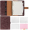 Skycase ringbuch a5,A5 Binder Notizbuch Ordner Portfolio,6 Löcher Loseblatt Binder PU Leder,Ringbuchordner Planer,Ringbuch DIN A5 Tagebuch Ringbuchhülle mit Füllpapier/Bindertaschen/Papierblatt,Kaffee