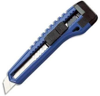 SAFETOOL Cutter plastique, autobloquant, 15,5 cm, utilise des lames 18 mm, livré avec 6 lames