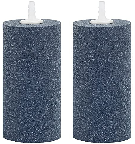 Pawfly 2pcs Large Air Stone Cylinder 10cm Air Bubble Diffuser for Pond Aquarium Fish Tank