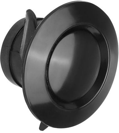 PATIKIL 3 Inch Round Air Vent, 1Pcs ABS Adjustable Soffit Exhaust Vent Cover Ceiling Wall Air Diffuser for Home Living Room Kitchen Office Inline Duct Fan Outlet, Black