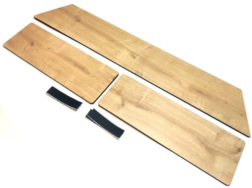 Protection de marchepieds en bois compatible avec VW T5 T6 T6.1 - Avec bande Velcro
