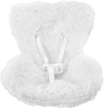 Doll Car Seat, Plush Doll Mini Carseat Chairs with Clip & Seat Belt Soft Decorative Cushion Cute Car Vent Ornament & Collectible Accessories for Blind Box Toy Fans (White)