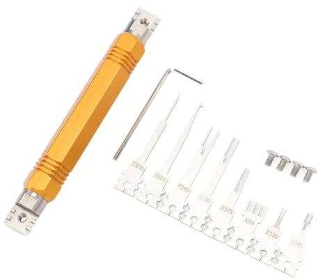 Drfeify Auto-Terminal-Entriegelungs-Werkzeug-Set, Unverzichtbares Pin-Entfernungs-Werkzeug-Set für die Reparatur von Kfz-Computer-Terminals, Passend für AMP Delphi -Stecker, Einfache Verwendung für