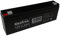 BATTERIA PIOMBO RICARICABILE 12V 2,2AH 178X60X34mm PER ANTIFURTI SIRENE E ALLARMI 2AH 2,3AH