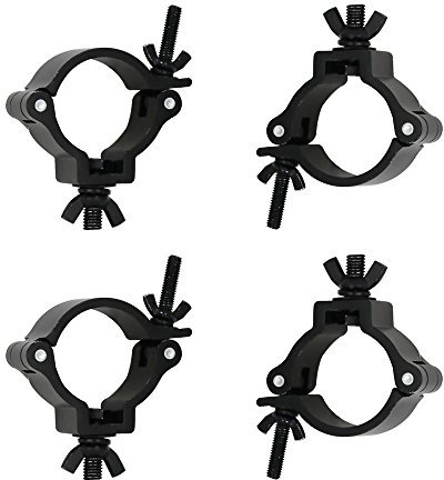 4x Equinox Half Coupler 50kg Black Stage Rigging Clamp