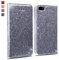 OKZone iPhone 5/5S/SE Case, Luxury Bling Glitter Sparkly PU Leather Flip Wallet [Stand Function] [Magnetic Closure] [Inner Soft TPU] Folio Case For Apple iPhone 5/iPhone 5S/iPhone SE (Silver Gray)