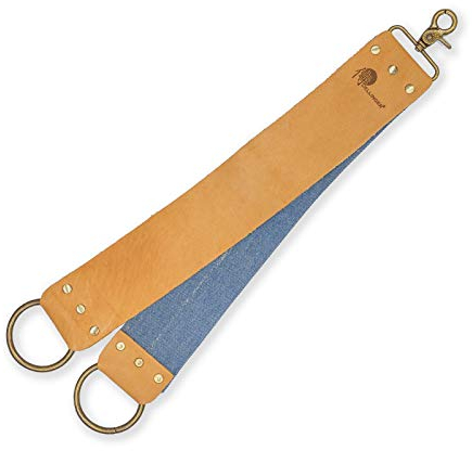 TITAN Access Dellinger STROP Leather & Streichriemen für Rasiermesser & doppelseitig (mit Leder und Stoff) & mit Schleifpaste