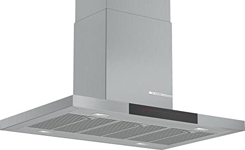 Bosch DIB98JQ50, Hotte îlot Série 6, 5 vitesses d'aspiration dont 2 intensives, 90cm, Inox