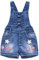Yao 2J-8J kleine Mädchen Baumwolle Blume Denim Pailletten Latzhose Strampler (7J,Blume)
