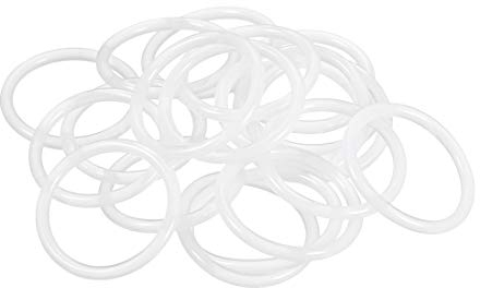 sourcing map 20 Stk. Silikon O-Ring VMQ Dichtungsring 32mm AD 26mm ID 3mm Breite Weiß