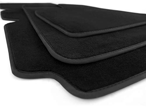 Fußmatten für Tesla Model S ab 2015 Premium Velours Original Qualität Matten Komplett Teppich Set, Schwarz