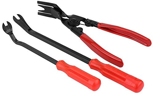 Broco 3Pcs Door Trim Rivets Clips, Pliers Fastener Remover Puller Pry Bar Tool Kit
