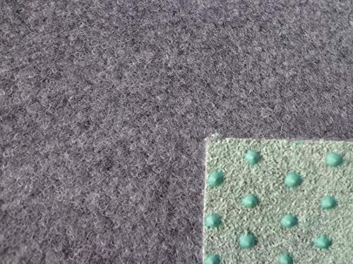Internethandel Pfordt Basic (5€/m²) Kunstrasen mit Noppen grau 200 cm breite (500 x 200 cm)