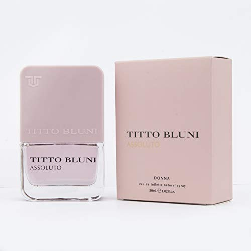 TITTO BLUNI - Assoluto Donna 30 ml, Colonia Mujer, Formato Viaje en Spray, Perfume Mujer, Eau de Toilette Natural y Femenina, Aroma Floral Afrutado, Fragancia Fresca y de Larga Duración