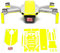 Wrapgrade Skin Sticker Set Kompatibel mit DJI Mini 2 | Akzentfarbe (NEON Yellow)