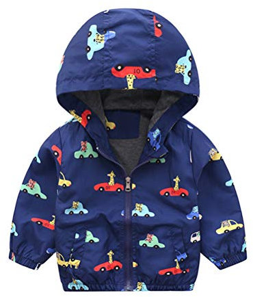 SAMGU Veste à Dinosaure Capuche pour Enfant Coupe-Vent Imprimé Mignon Manche Longue Sweat à Capuche Printemps Automne Manteaux de Tirette de Manteau Extérieur Été pour Enfant 1-6 Ans