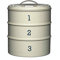 Auntie Morags Kitchencraft Nostalgia 3-Tier Metal Cake Storage Tin - Cream