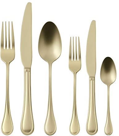 SAMBONET - Servizio 36 Pz Monoblocco Royal Antique Pvd Champagne
