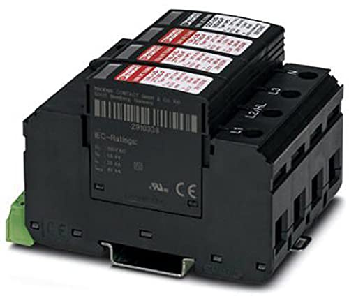Phoenix VAL-US-277/40/3+1-FM Überspannungsschutzgerät, Transienten Spannungsbegrenzer 480 V ac, DIN-Schienen Montage