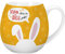 GRUSS & CO Tasse mit Motiv Schön, dass es dich gibt | bauchige Tasse, New Bon China, 45 cl | Geschenk Ostern, Osterfrühstück | 47354