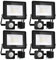 Blivrig LED Strahler mit Bewegungsmelder Außen 30W Warmweiss, Fluter mit Bewegungssensor, Superhell 3000LM Aussenstrahler, IP66 Wasserdicht Scheinwerfer, für Garten, Garage (4pcs-Warmweiß, 30W)