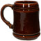 KOTARBAU® Chope à bière en céramique 0,65 l avec poignée pratique émaillée pour vin, bière, boissons, décorée à la main