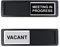 Sichtschutzschild, Vacant / Meeting in Progress Schild, 17,8 x 5,1 cm Türschild für Bürokonferenz, erzählt ob Raum Vacant oder in einem Meeting, Schiebetüranzeigeschild
