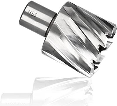 NUSHKI Foret Mèche HSS Annulaire Cutter Core Foret 19mm Weldon Shank Creux Foret Trou Scie Cutter,44x35mm