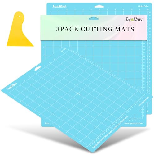 Schneidematte für Cricut - Lya Vinyl 3 Stück LightGrip Schneidematten 12x12, für Cricut Explore Air Serie & Zubehör