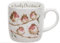 Wrendale Designs Portmeirion Royal Worcester Family Christmas Rotkehlchen Tasse, 0,3 l