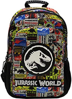CYPBRANDS Sac à Dos Jurassic World Danger 43 cm Adaptable à Trolley 19, Noir, Estandar Unisexe pour Enfants