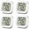 LURICO 4 Stück mini hygrometer, luftfeuchtigkeitsmesser Thermometer Innen Mini LCD Digital Thermometer Hygrometer Gauge für Babyzimmer Seniorenzimmer Arbeitszimmer Weinkeller
