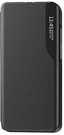 SEAHAI Hülle für Xiaomi Redmi Note 12 Pro+ Plus 5G, Handyhülle View Cover Ultradünn Flip Schutzhülle, Magnetverschluss Standfunktion Robuste Silikon Handyhüllen - Schwarz