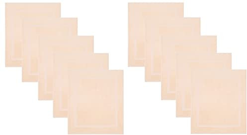 Betz 10 Stück Badvorleger Badematte Badteppich Duschvorleger Frottee Premium 100% Baumwolle Größe 50x70 cm Qualität 650g/m² Farbe beige