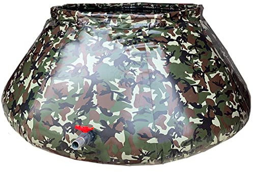 Wassersack Wasserbehälter Wasser Kanister Beutel, Langfristige Wasseraufbewahrungsbehälter Camouflage, Weich-PVC-Notfall-Wasser-Beutel 1585 1050 550 250 100 50 Gallonen, Für Terrasse, Deck Und Garten