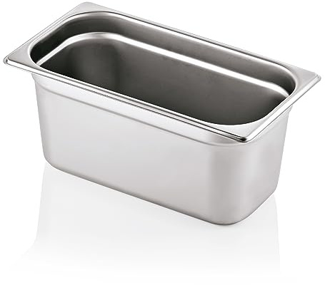 Morleos GN 1/3 150 mm - 5,7 L Gastronormbehälter aus rostfreiem Edelstahl 325 x 176 mm | stapelbar & rostfreier GN Behälter | Gastronomie-, Event- & Catering Zubehör aus robusten 0,7 mm Stahl