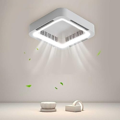 45W Ventilador de Techo con Luz Silencioso y Mando - Regulador de Luz - Aspas - LED - Ideal para Habitaciones - Control Remoto - Ventilador de Techo con Luz LED