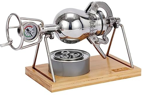 Máquina Palomitas Maíz Hecha A Mano, Amplificador Grano Pequeño Hecho Casa, Acero Inoxidable 304, Mini Olla Palomitas Maíz Antigua, Máquina Palomitas Maíz Retro Tradicional China Manómetro, 100 Ml