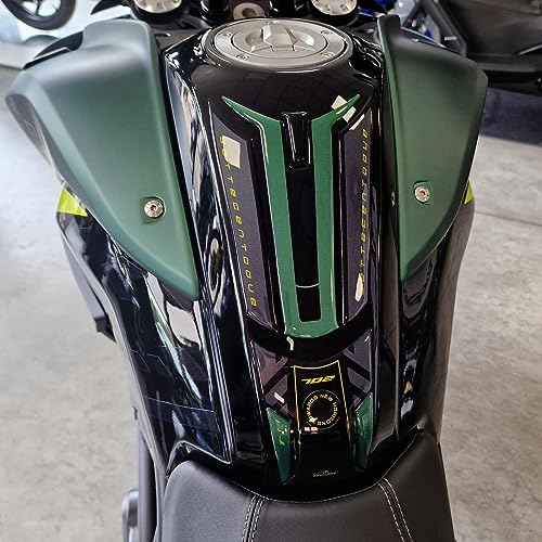 Resin Bike Aufkleber Motorrad Kompatibel Mit Benelli TRK 702X Forest Green 2023-2025. Schutz Motorrad Tank-Schutzfolie vor Stößen und Kratzern. Stickers 3D-Harzklebstoff