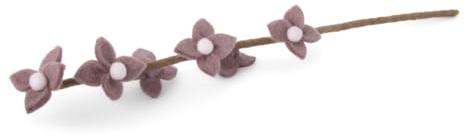 Gry & Sif Blütenzweig im Scandi-Stil | handgemachter Dekozweig aus Filz, Fairtrade, Blumendekoration, Wohndeko, Frühlingsdeko, Osterdeko | 43cm, Lavender