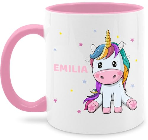 Tasse Tassen 325ml - Einhörner - Einhorn Unicorn - 325 ml - Rosa - kinder einhorntasse unicorns häferl und einhorntassen einhörnern kindertasse einhornbecher personalisierter mug einhorn-tasse