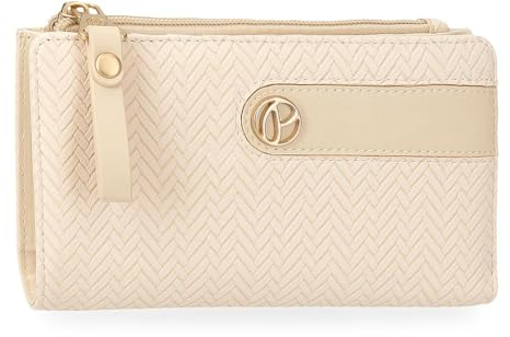 Pepe Jeans Sprig Casual Damenrucksack, Handtasche, Geldbörsen und Geldbörsen, RFID-System, Kunstleder von Joumma Bags, Beige, Talla única, Kartenetui