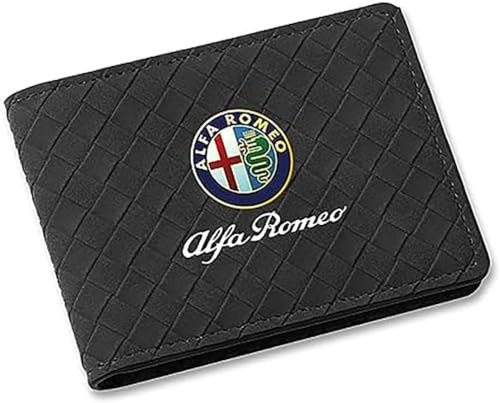 VENBER Portefeuille de Voiture, pour Alfa Romeo Cuir Porte-Cartes Mince permis Conduire Facture Passeport Poche pour Carte d'identité,A