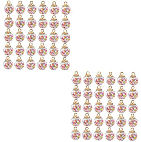 Cabilock 60 STK Mini-Paillettenball Weihnachtsschmuck Christbaum anhänger Mini- Christbaumschmuck dekorative Minikugeln kreative Minibälle Handbuch Zubehör Blitzkugel schmücken Plastik