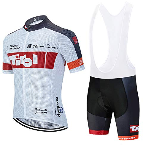 DEHIWI Radtrikot Herren Kurzarm Fahrrad Trikots Herren Fahrradbekleidung Set Herren Sommer MTB Trikot Männer Set Rennrad