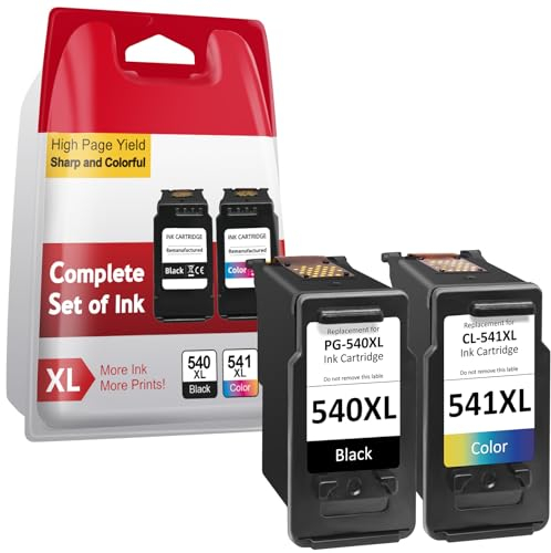Druckerpatronen 540 541 XL Multipack, PG-540/CL-541 XL Kompatibel für Canon 540 541 Original Drucker-Tintenpatronen, 540 541 Patronen für Pixma TS5150 TS5151 MX475 MG3600 MG3650 MG3650s MG4200 MG4250