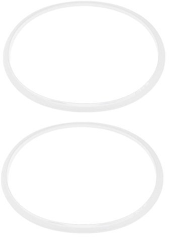 Humanitypd Lot de 2 joints d'étanchéité en caoutchouc pour autocuiseurs de 28 cm de diamètre intérieur, blanc transparent